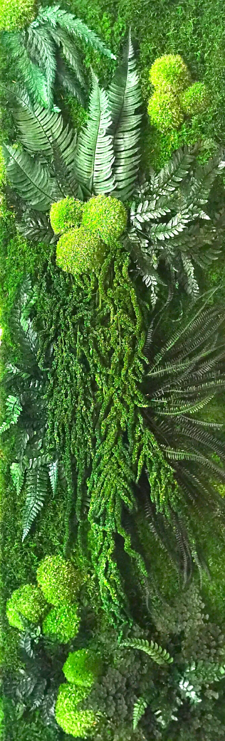 Nástěnný panel 108×34 cm z mixu mechů a stabilizovaných rostlin